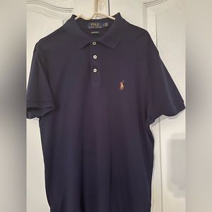 Polo, navy blue, like new, extremely comfortable. Size M for men’s, slim fit.